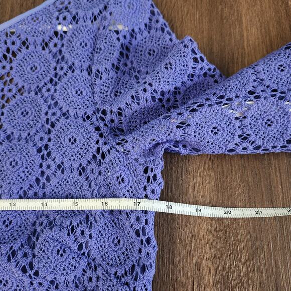 Lilly Pulitzer Topanga Breakers Lace Dress M Iris Blue Wedding‎ Party Cocktail - Picture 8 of 9